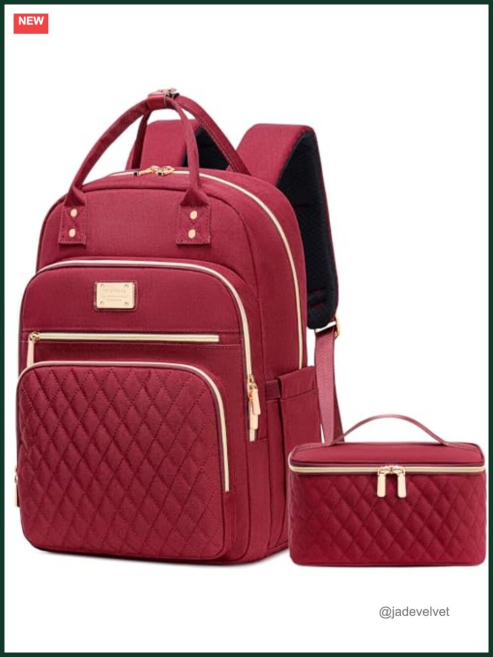 Insulated Lunch Backpack for Women with Laptop Compartment, 15.6 Inch, Water